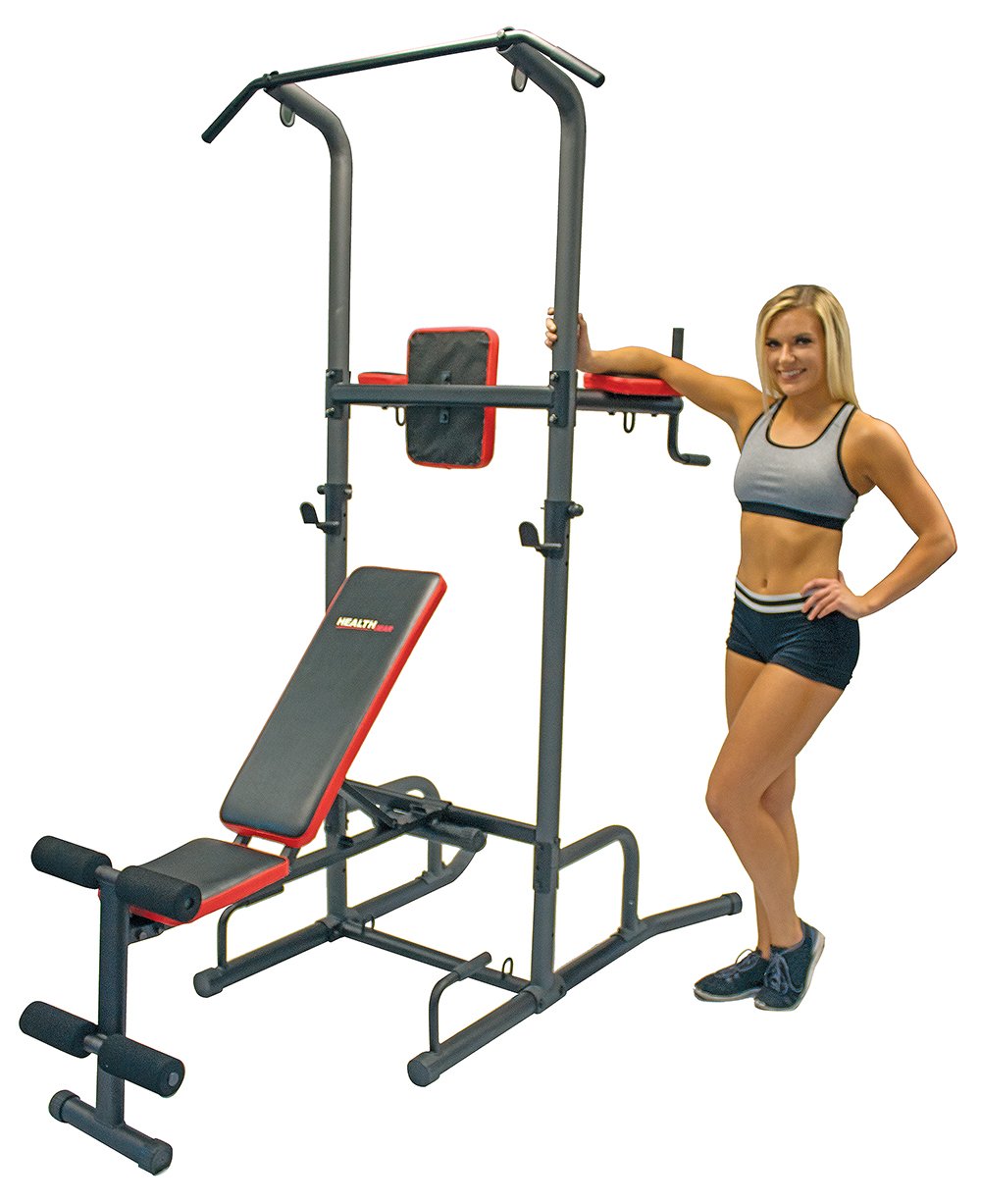 Health Gear Cft2.0 Functional Cross Fitness Training Gym Style Training Power Tower & Adjustable Workout Bench System For Pull U