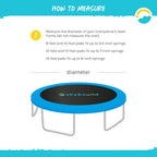 Skybound 12 Foot Blue Trampoline Safety Pad - Spring Cover Fits Up To 7 Inch Springs - Standard