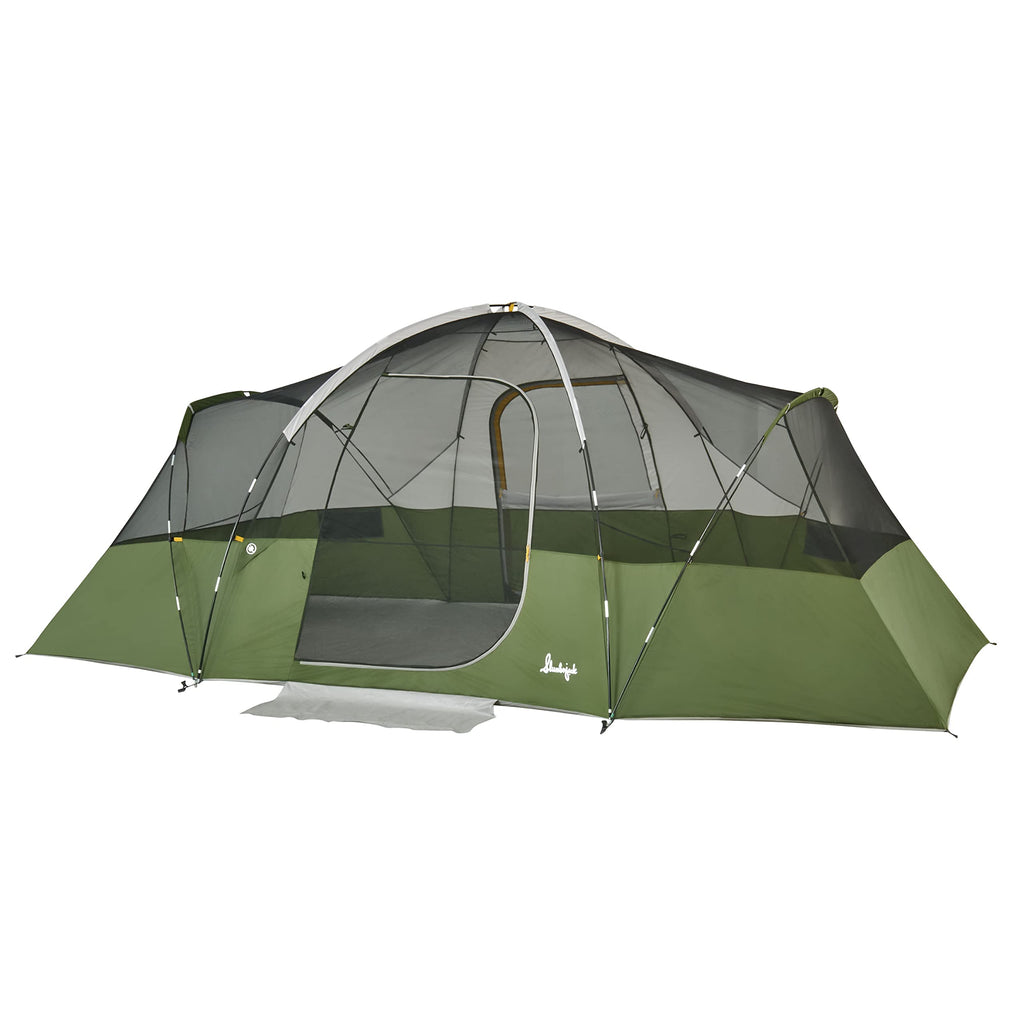 Slumberjack Aspen Grove 8 Person Hybrid Dome Family Camping Tent With 2 Rooms, Room Divider, Separate Entries, Full Fly, And Ves