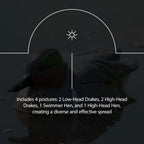 Avian X Top Flight Open Water Mallard Duck Decoys, Ultra Realistic Floating Hunting Decoys With Weight Forward Swim Keel, Multic