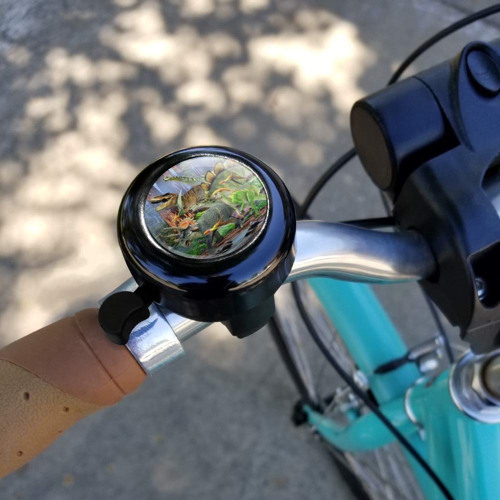 Graphics & More Triceratops T-Rex Stegosaurus Jurassic Dinosaurs Bicycle Handlebar Bike Bell