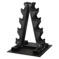 Fitvids 4 Tier A-Frame Dumbbell Rack Stand Only with Anti-Slip Pads, Compact Weight Set Storage Holder for Home Gym Space Saver