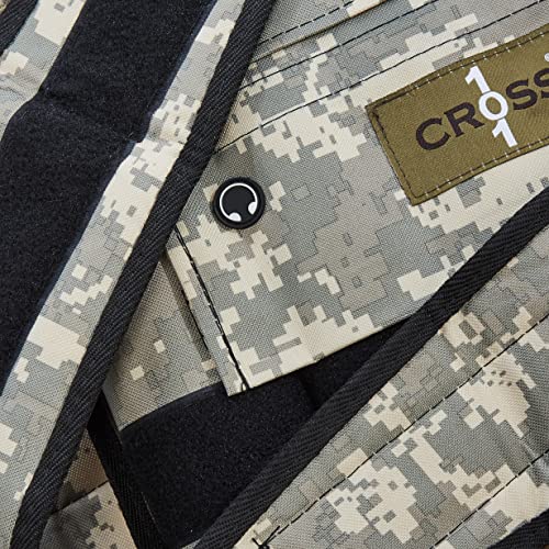 Cross101 Adjustable Camouflage Weighted Vest With Shoulder Pads, 60 Lb,Camauflage