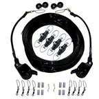 Rupp Double Rigging Kit W/Lok-Ups & Nok-Outs - 260' Black Mono
