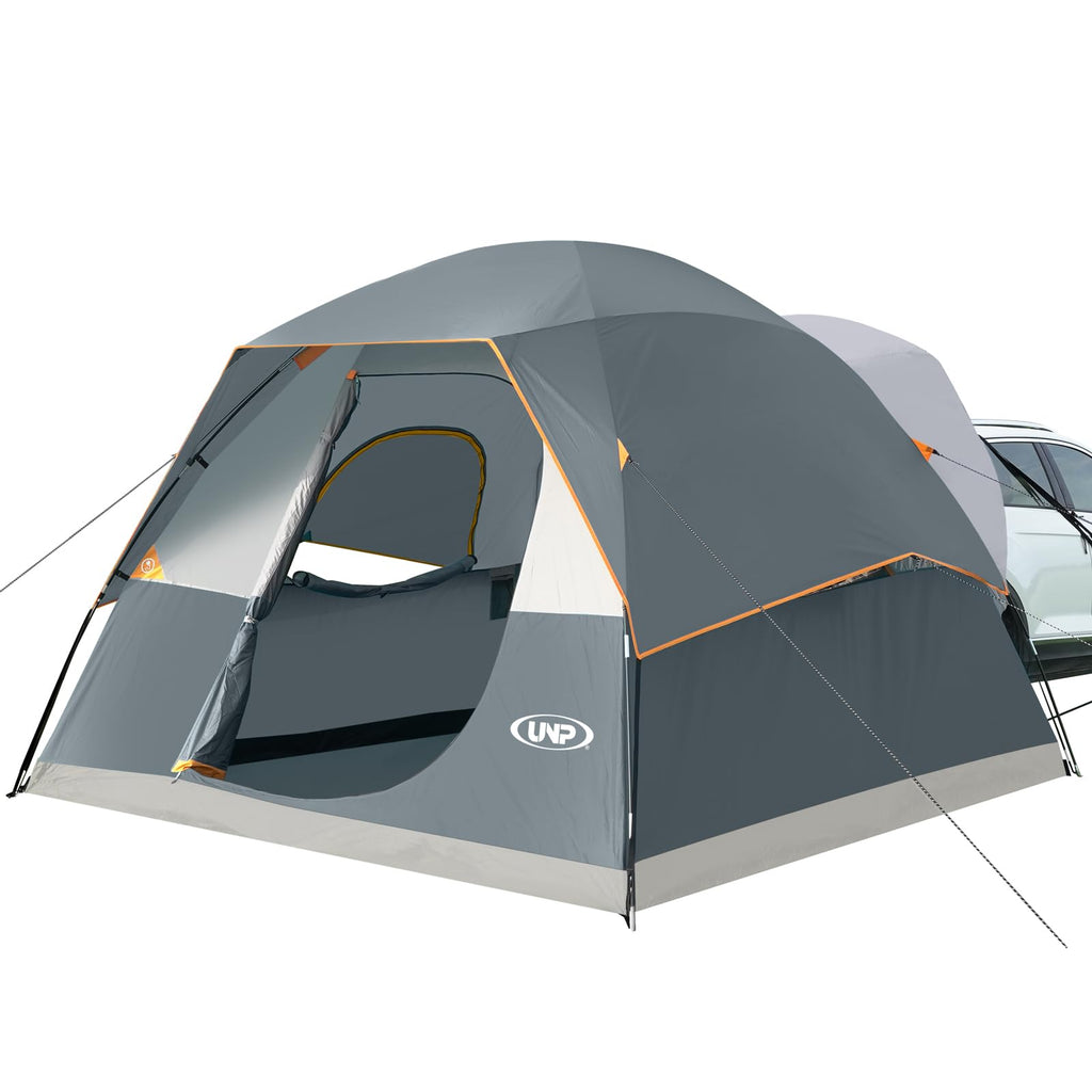 Unp Suv Dome Tent For Camping, Outdoor 6 Person Car Camping Tent, Easy Set Up Suv Tailgate Tent With Rainfly 10' X 10' Vehicle C