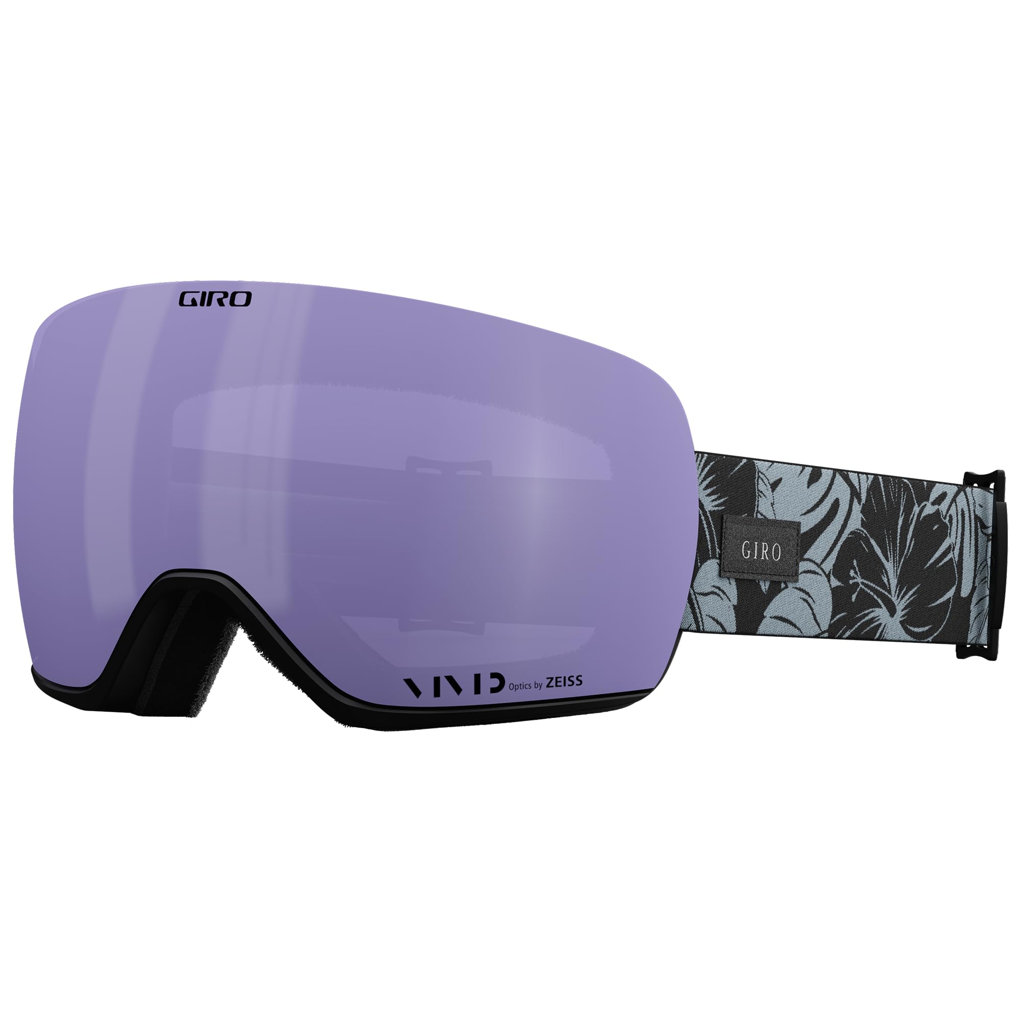 Giro Article II Ski Goggles - Snowboard Goggles for Men & Women - Black/Grey Botanical Lux Strap w/VIVID Haze/VIVID Infrared Len
