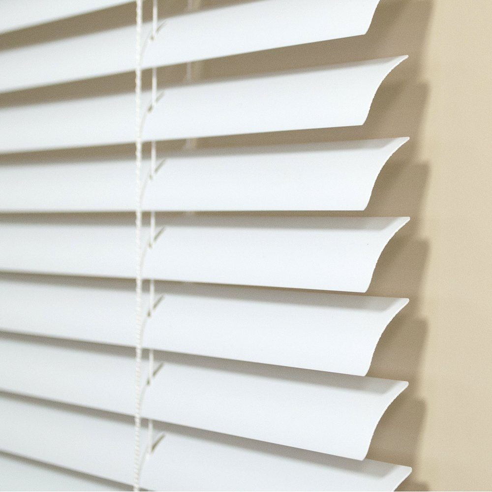 Lumino Vinyl Mini Blinds 1 Inch Cordless Room Darkening In Alabaster - 385 W X 48 H (Over 700 Addl Custom Sizes) - Starting At $