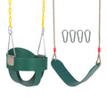RedSwing Toddler Swing Set, Heavy Duty High Back Full Bucket Swing with Belt Swings Seat Combo Pack for Swingset, Tree Straps an
