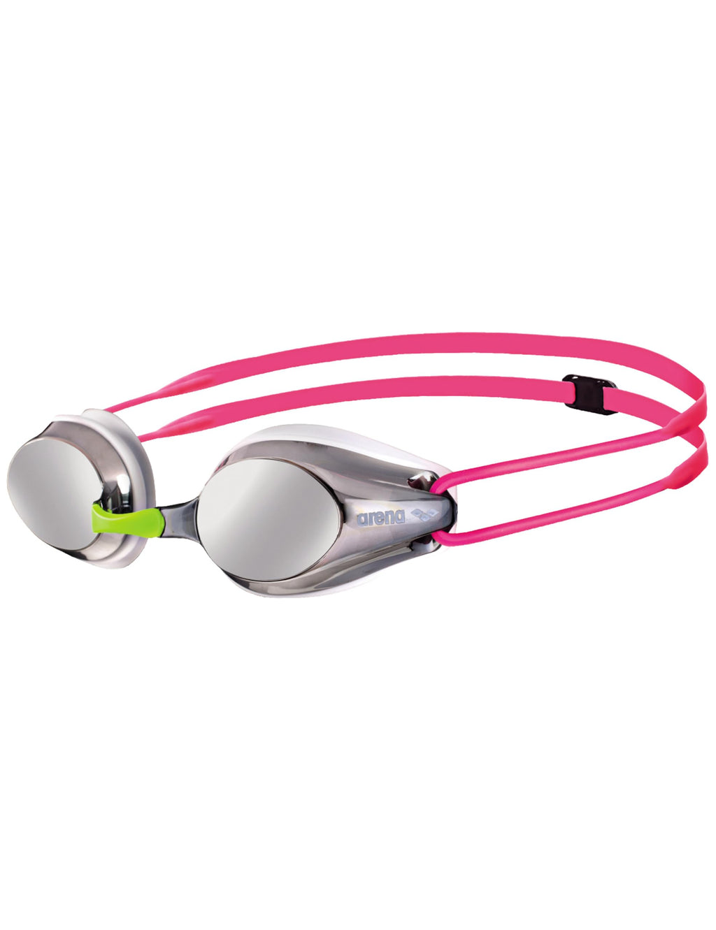 Arena Tracks Unisex Junior Youth Essential Racing Swim Goggles Kids Swimmers Young Racers 6-12 Anti-Fog Coated Mirror Lens, Silv