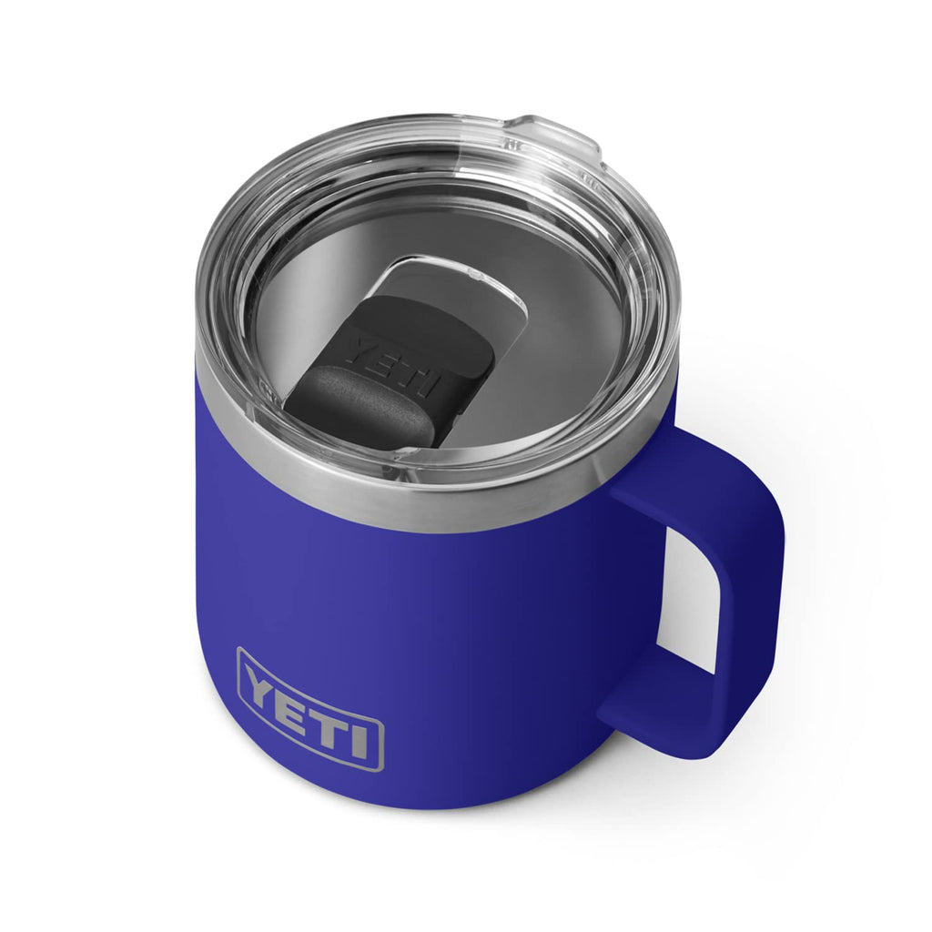 Yeti Stainless Steel Rambler Drinking_Cup, Vacuum Insulated, With Magslider Lid, 14 Ounces, Offshore Blue
