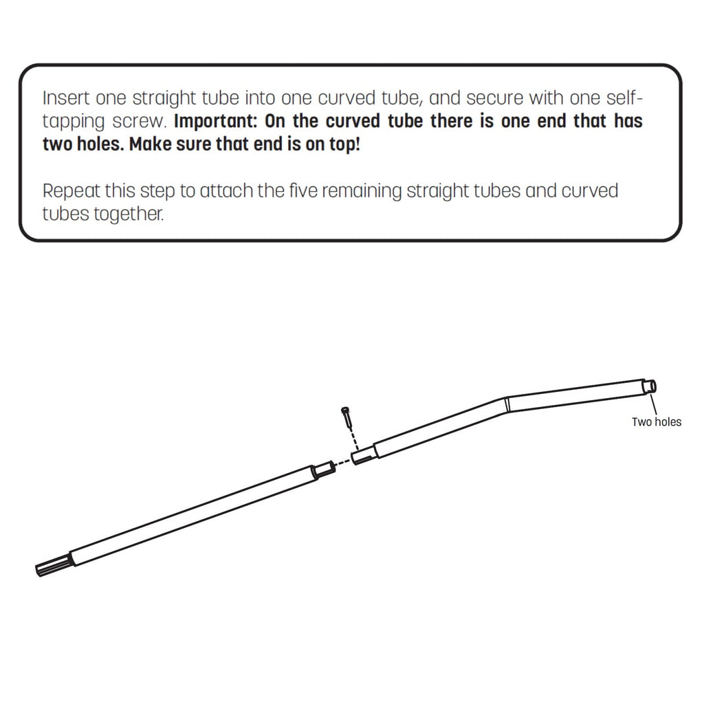 Skywalker Trampolines Lower Enclosure Straight Tube, Pack Of 2, Metal Color, Part #4201