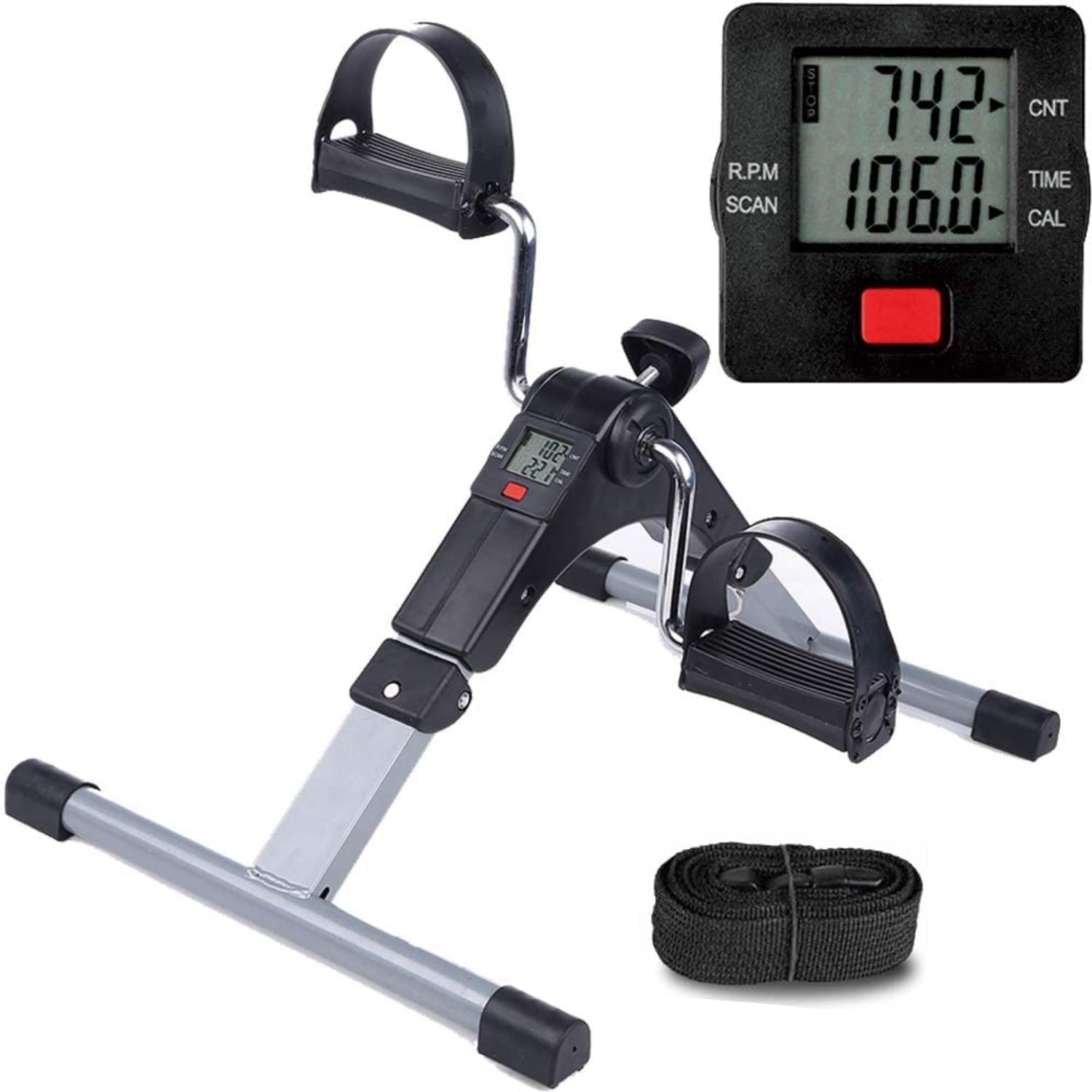 Bionfit Gym Exercise Cycle For Home Workout, Adjustable Resistance, Portable Mini Exercise Bike For Low-Impact Fitness, Desk Or 