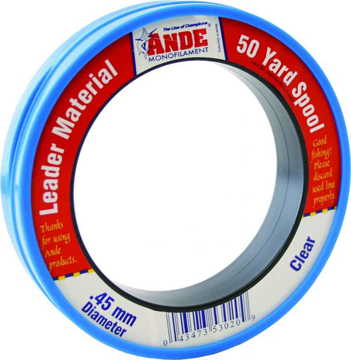 Ande Fcw50-12 Fluorocarbon Leader Material, 50-Yard Spool, 12-Pound Test, Clear Finish