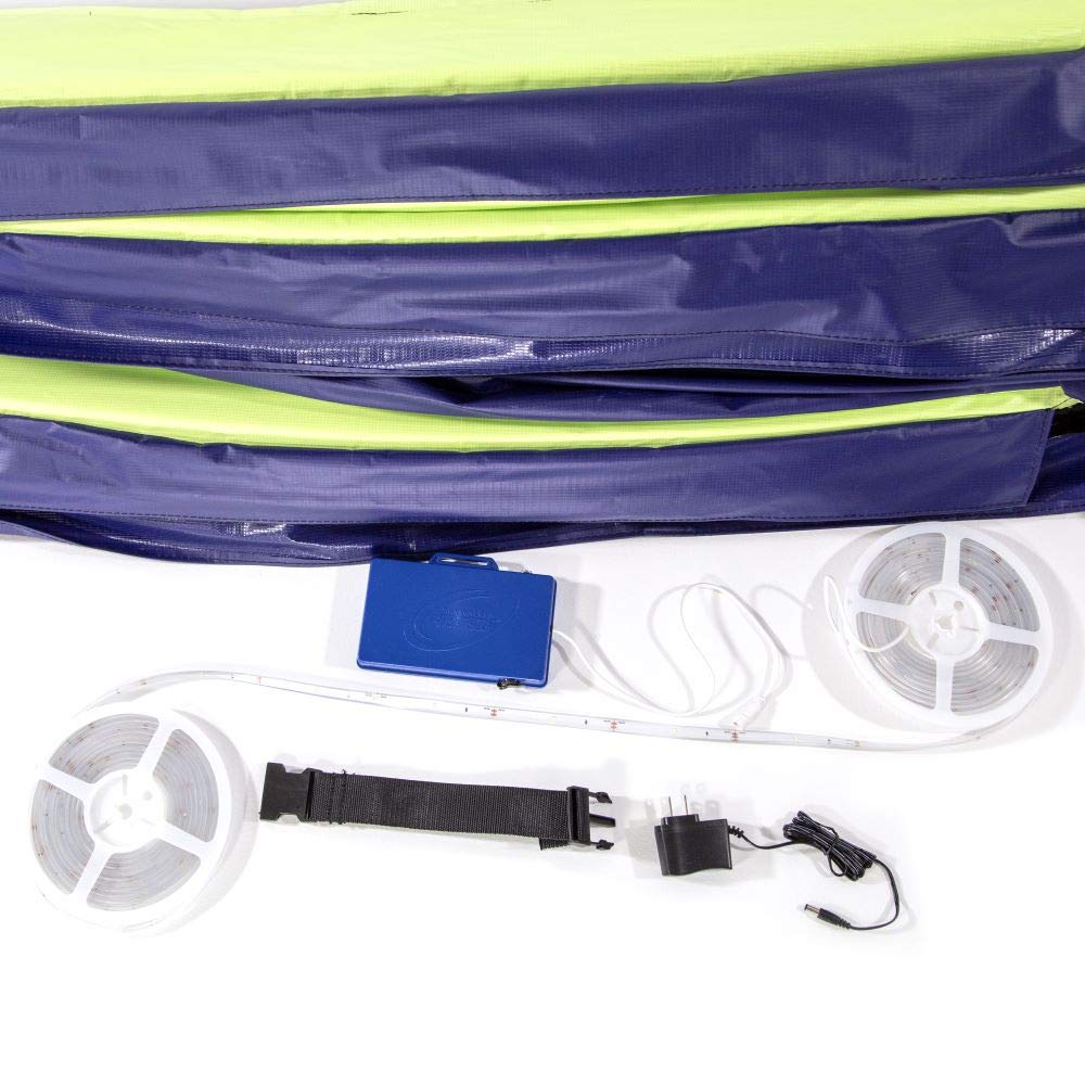 Skywalker Trampolines Pre-Packaged 12 Ft. Round Dual Lime/Blue Lighted Spring Pad (Pk5117)