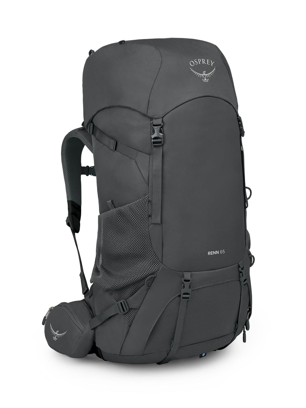 Osprey Renn 65L Womens Backpacking Backpack, Dark Charcoal/Gray Wolf