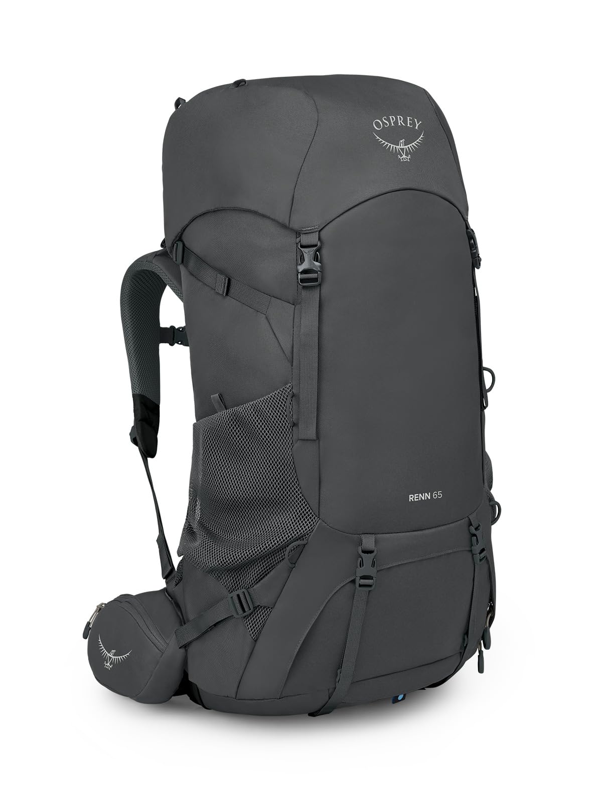 Osprey Renn 65L Womens Backpacking Backpack, Dark Charcoal/Gray Wolf