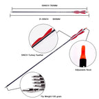 30Inch Carbon Arrow Archery Hunting/Targeting Practice Arrows With 5 Turkey Feathers For Compound Recurve Longbow 12Pack