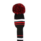 Scott Edward Black White Red Stripes Golf Headcover Set 4 For Driver Wood/Fairway Wood And Hybrid