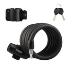 Titanker Bike Locks With Keys, Bike Lock Cable 4 Feet Coiled Secure Bike Cable Lock With Mounting Bracket, 12 Inch Diameter