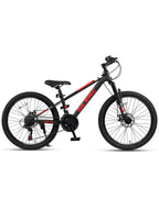 Glerc 24 Inch Kids Bike, Kids Mountain Bike for Boys and Girls Ages 9-14, 21-Speed Skyline Bicycle with Front Suspension and Dis