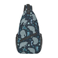 Nmbvcxz Manatees Crossbody Bag Sling Bag for Women Men Sling Backpack Casual Travel Hiking Daypack Chest Shoulder Bag