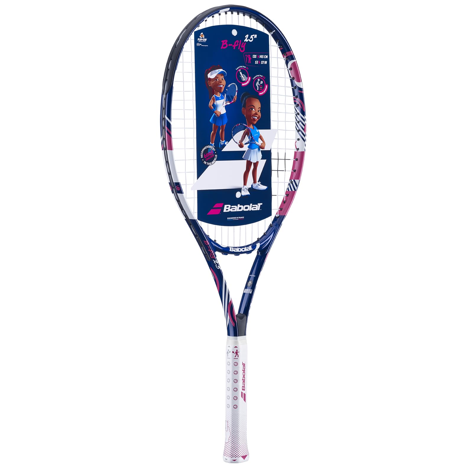 Babolat BFly Junior 25 Inch Tennis Racquet (Blue/Pink)