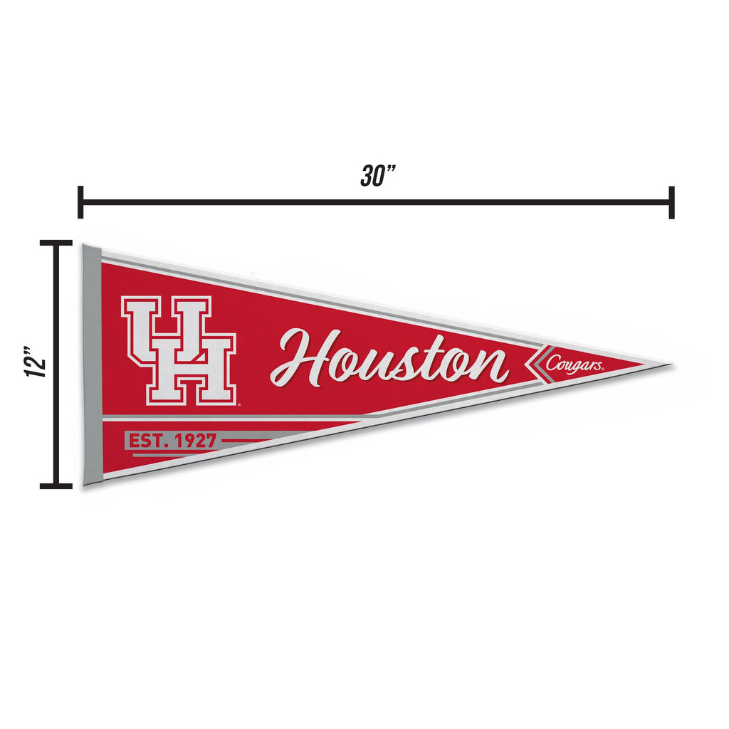 Rico Industries Ncaa Houston Cougars Classic 12'' X 30'' Felt Wall D  Cor Pennant - Great For Home/Bed Room/Man Cave D  Cor