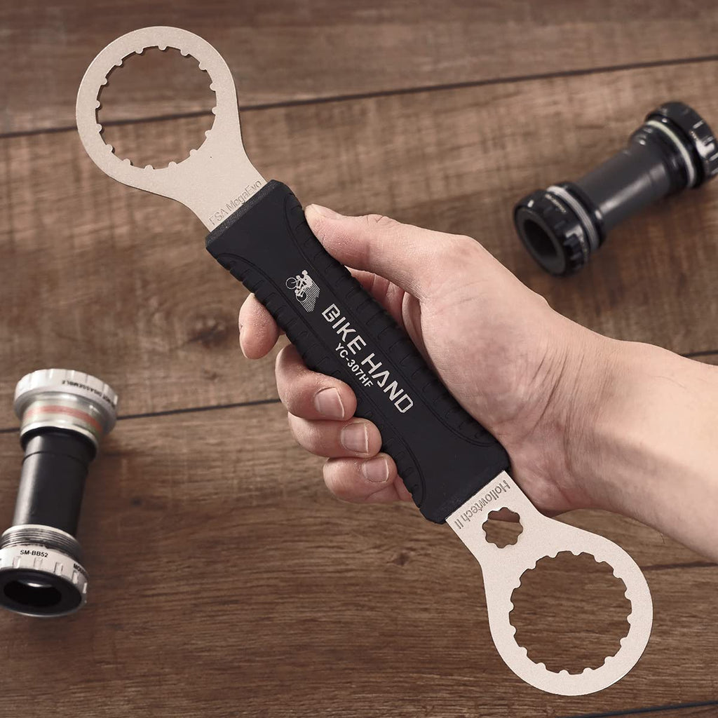 Bike Hand 2 In 1 Bicycle Bottom Bracket Bb Removal Tool Compatible With Shimano Hollowtech Ii And Fsa Mega Evo - 16 Notch 44Mm A
