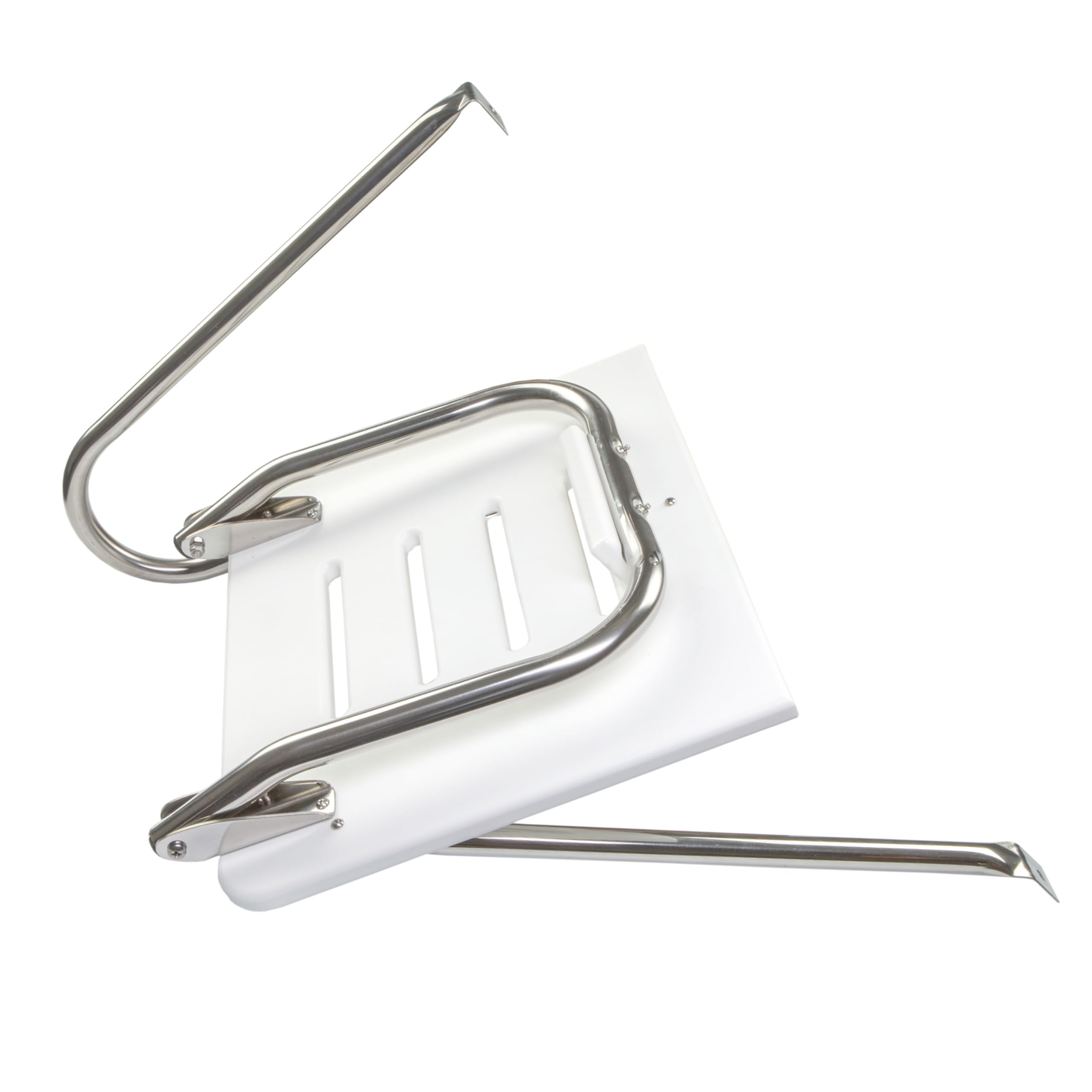 Whitecap 67902 Poly Swim Platform For Boats With Outboards - Single Rail With Step, White