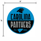 Rico Industries Nfl Carolina Panthers Classic Shape Cut Pennant - Home And Living Room D  Cor - Soft Felt Ez To Hang 18X0.10X18