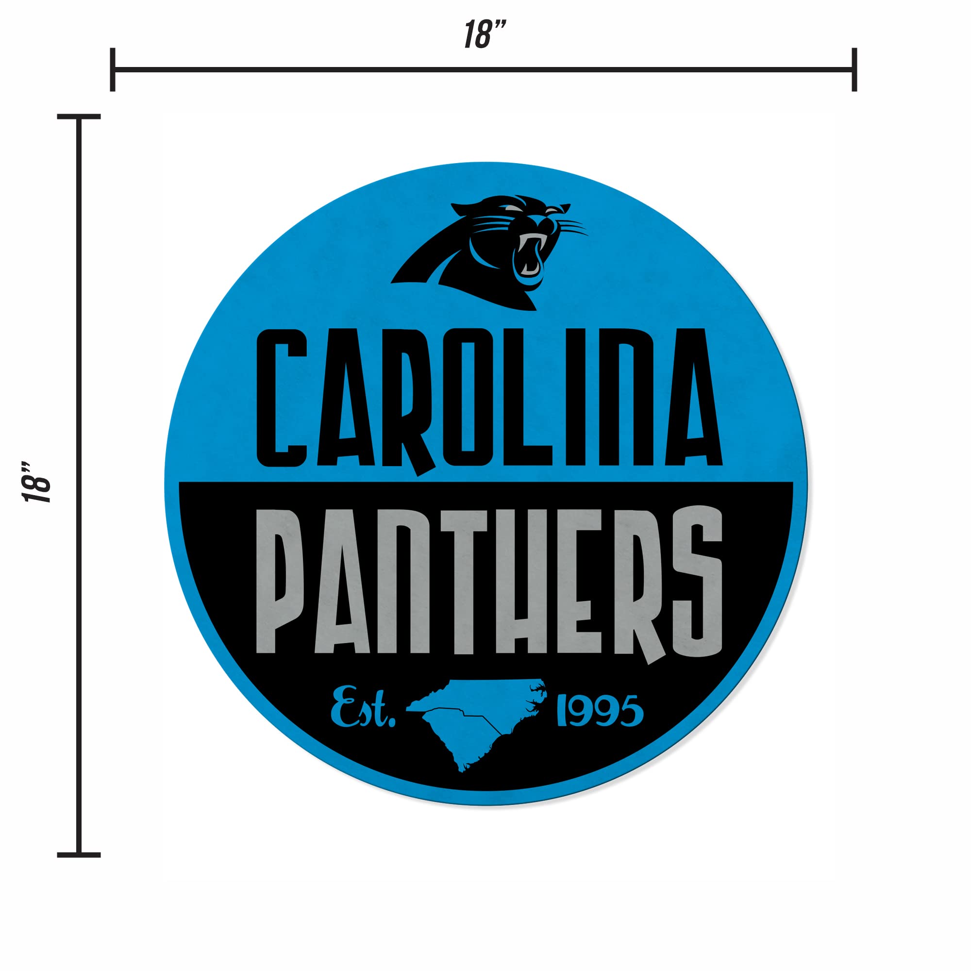 Rico Industries Nfl Carolina Panthers Classic Shape Cut Pennant - Home And Living Room D  Cor - Soft Felt Ez To Hang 18X0.10X18