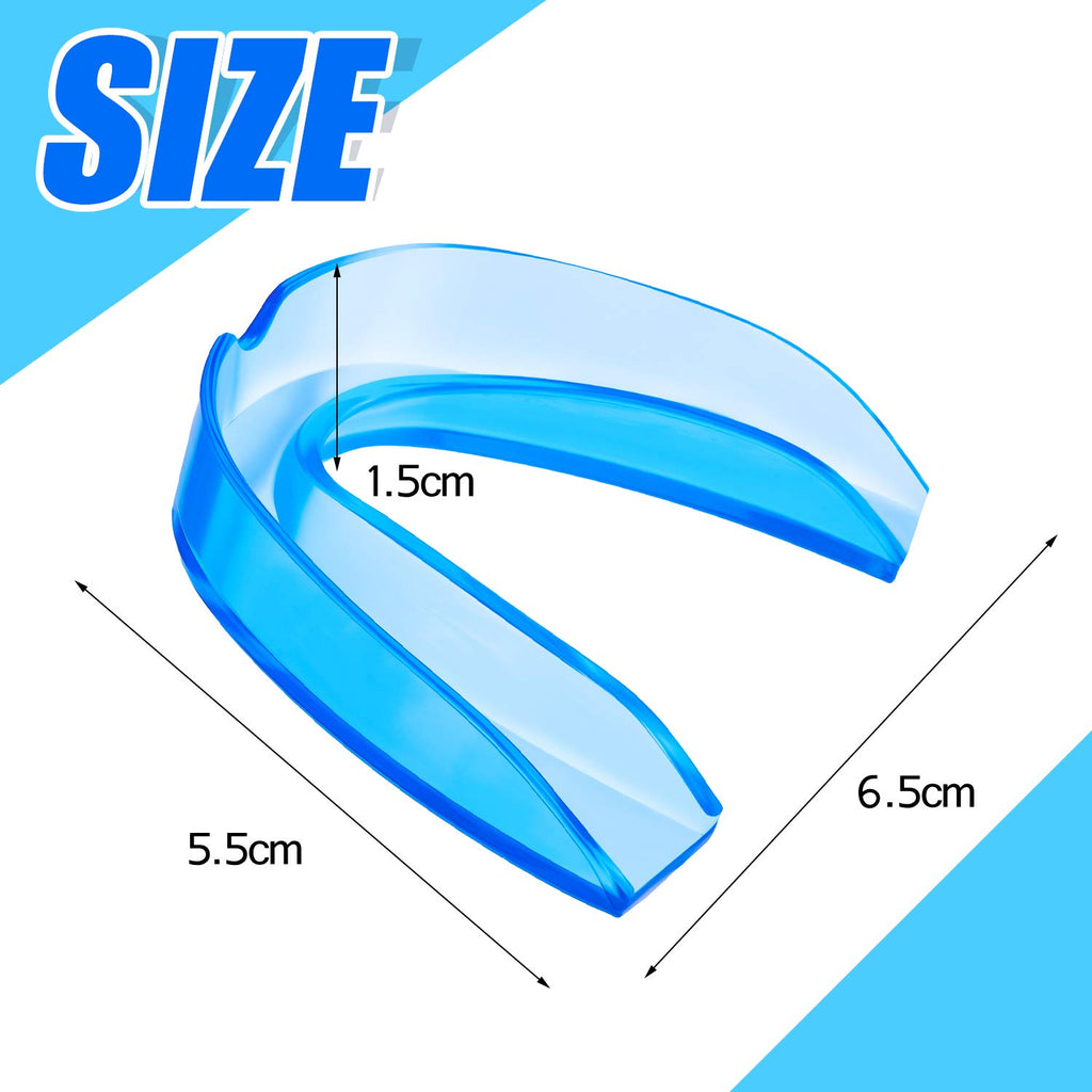 20 Pieces Sports Mouth Guards Mouth Protection Athletic Mouth Guard For Kids And Adults (Blue, Transparent)