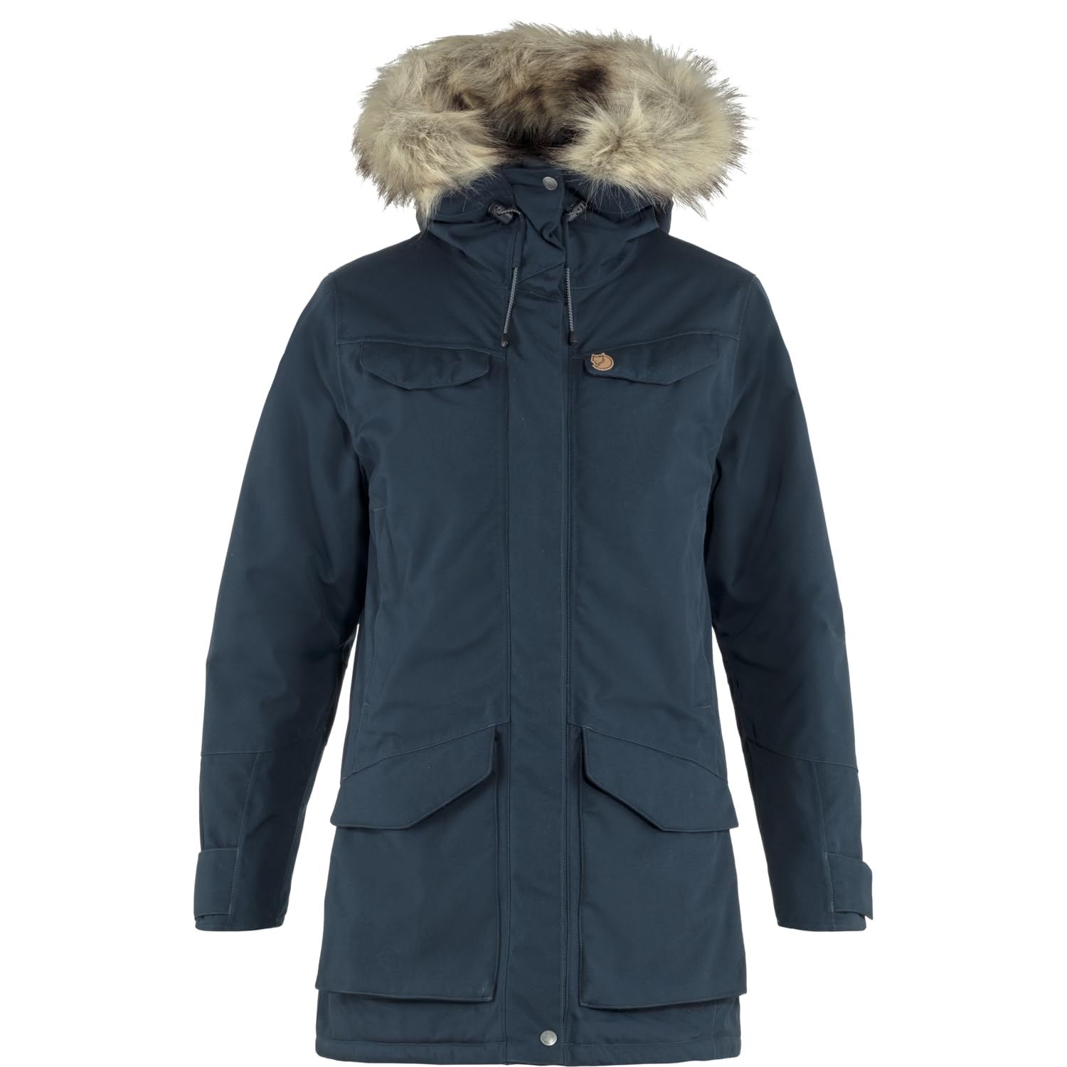Fjllrven Nuuk Parka Womens Synthetic Insulated Jacket - Dark Navy, XS