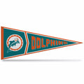 Rico Industries Nfl Football Miami Dolphins Retro - Alt 12'' X 30'' Felt Wall D  Cor Pennant - Great For Home/Bed Room/Man Cave