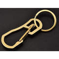 Alsmiley Stainless Steel Carabiner Clip Retractable Ring Set Keychain Quick Release Hooks For Men Women Gold