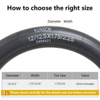2-Pack 12.5'' Bike Tubes 12*X1.75X2* (12.5X2.25) Av32Mm Schrader Valve Bicycle Tire Tubes Compatible With Most 12.5X1.75 12.5X1.