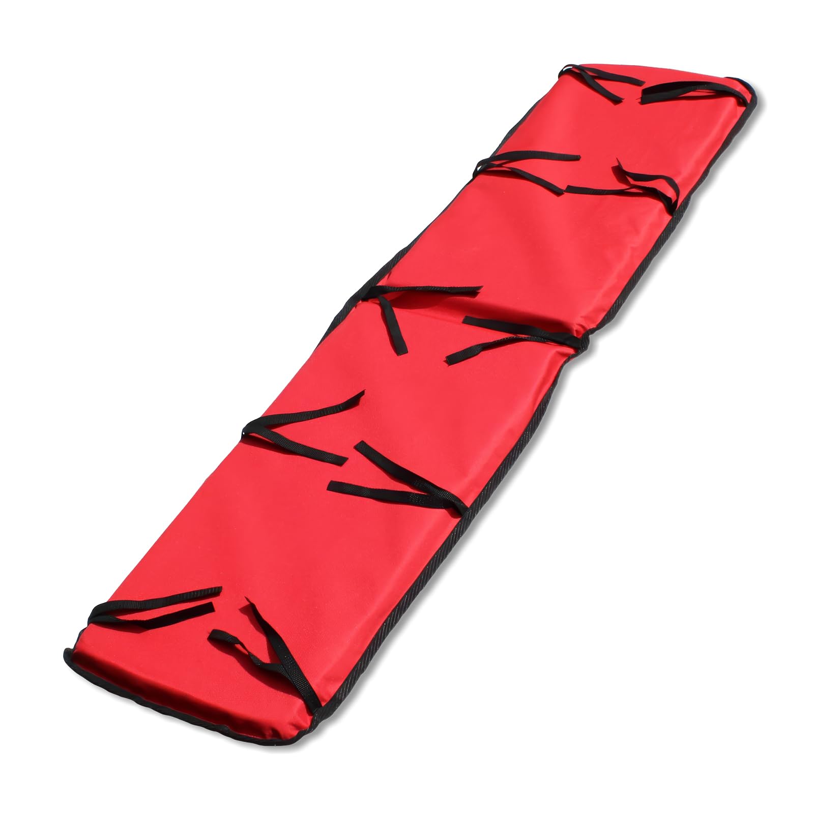 Flexible Flyer Toboggan Sled Pad - 57 Inch Water-Resistant Sled Cushion for 6 Foot Toboggans, Red Foldable Non-Slip Foam Seat fo