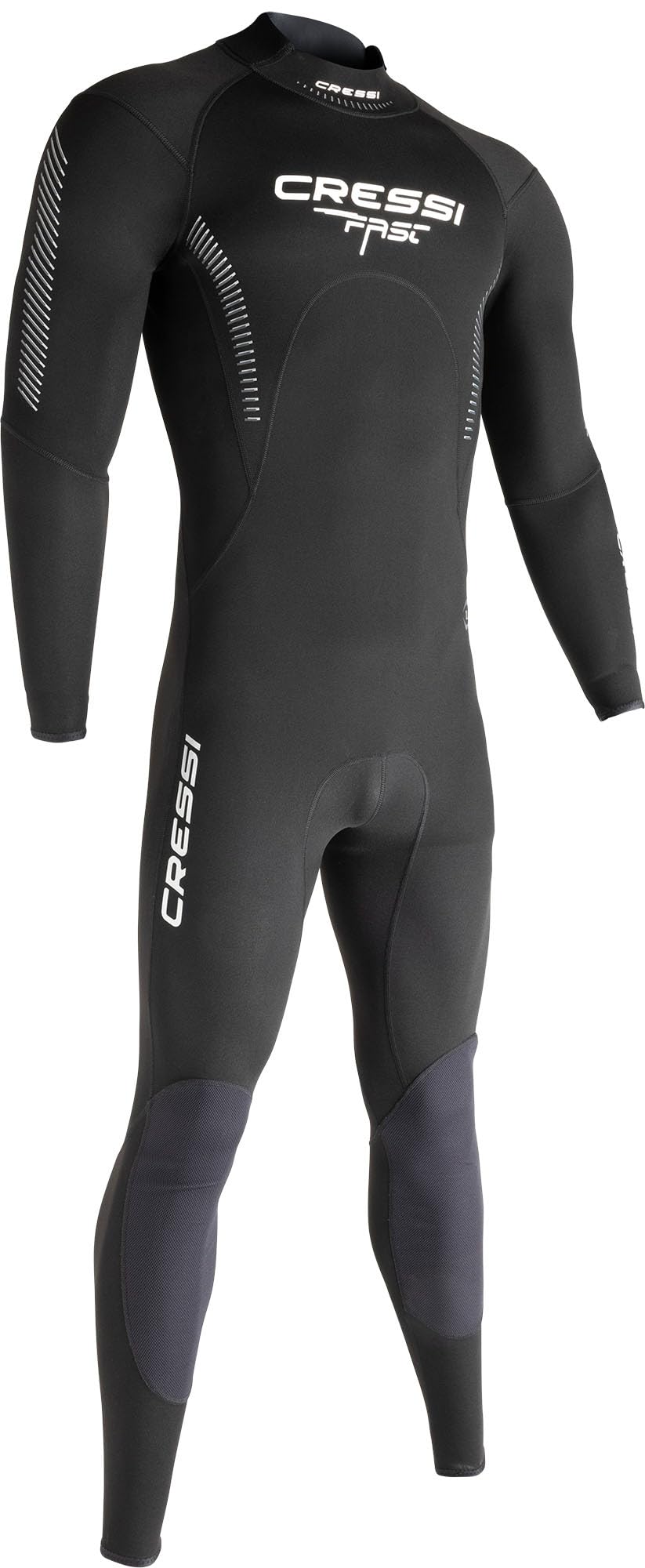 Cressi Mens 1 mm Neoprene Wetsuit - Black/Grey, 3X-Large - Back-Zip Seal for Scuba Suit - Abrasion Knees for Dive Gear - Flex N