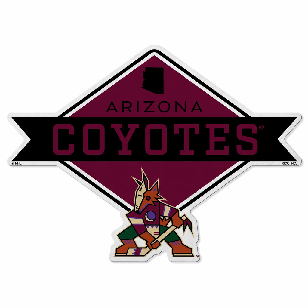 Rico Industries Nhl Hockey Arizona Coyotes Diamond Shape Cut Pennant - Home And Living Room D  Cor - Soft Felt Ez To Hang