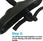 Occult Kayak Handles - Red (2 Pack) - Heavy Duty - Sleek T-Handle Design - Heavy Duty Bungee - Easy 3-Step Installation And Ergo
