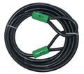 Vascer Bike Cable Lock - 15Ft Security Cable W/Loops -Heavy-Duty Anti-Theft Braided Steel W/Vinyl Coating -Locking Accessories F