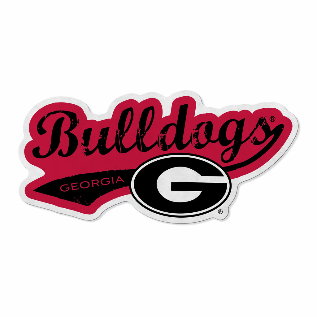 Rico Industries Ncaa Georgia Bulldogs Distressed Shape Cut Pennant - Home And Living Room D  Cor - Soft Felt Ez To Hang