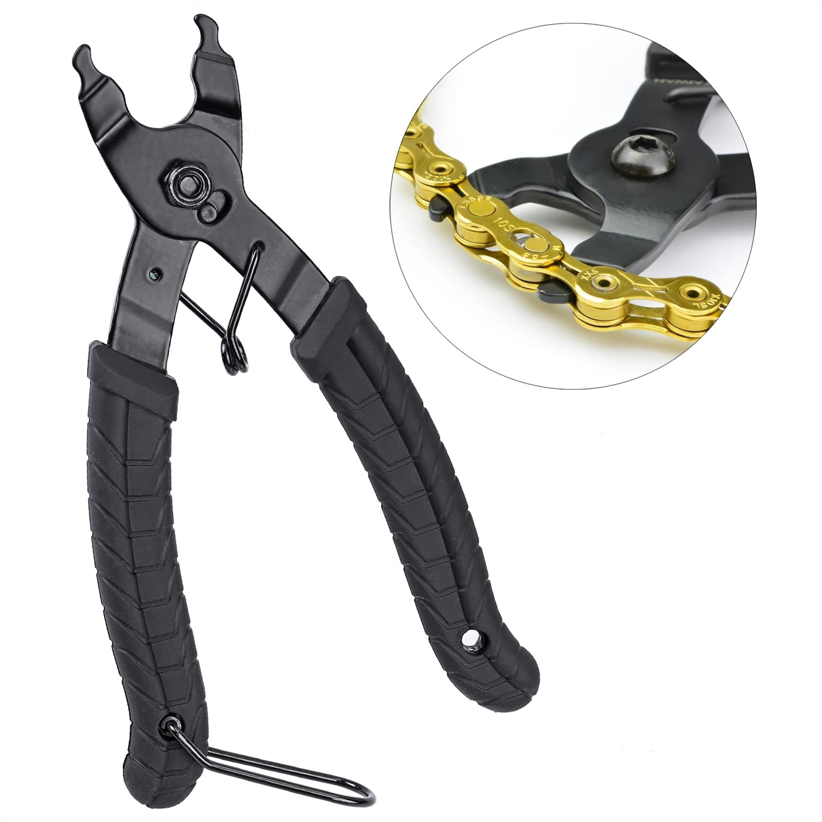 Oumers Bike Link Plier+Chain Breaker Splitter+6 Pairs Bicycle Missing Link, Chain Plier Quick Link Opener Remover Plier For 6/7/