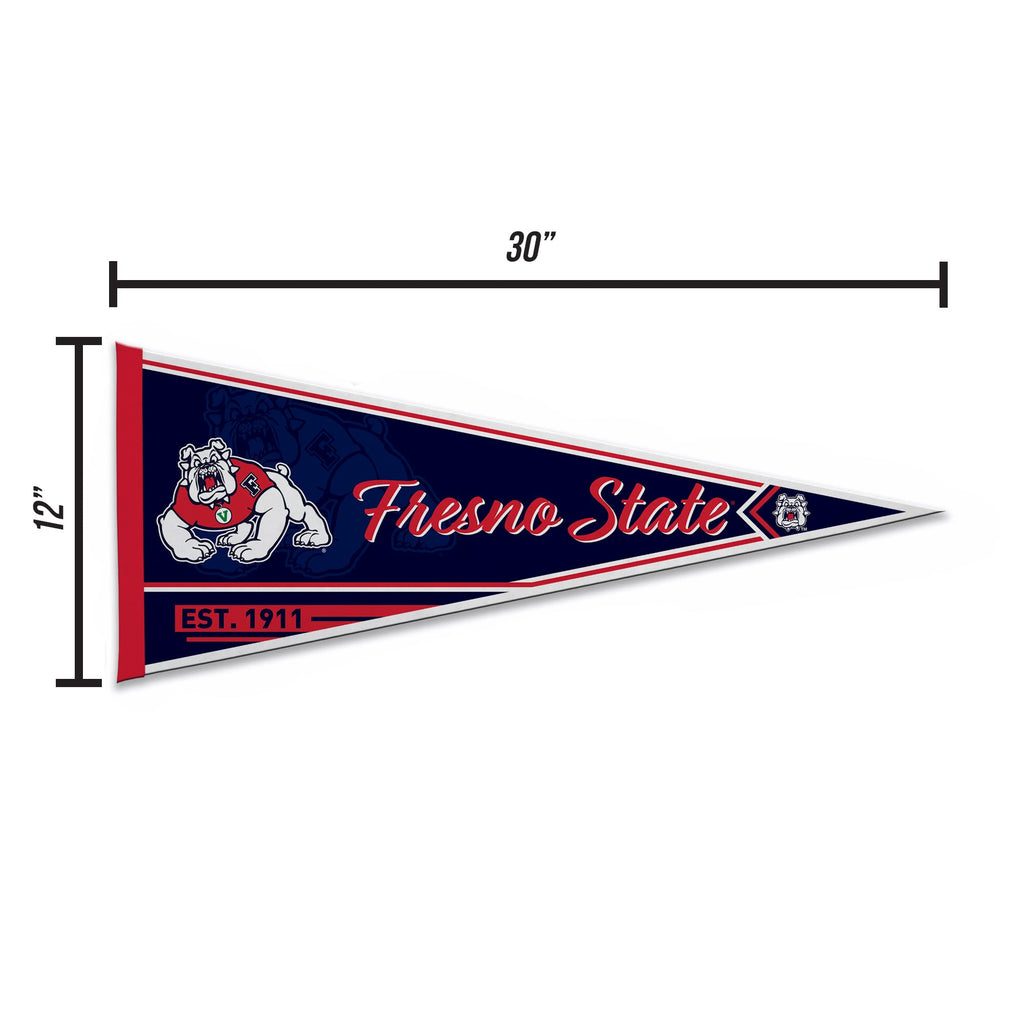 Rico Industries Ncaa Fresno State Bulldogs Classic 12'' X 30'' Felt Wall D  Cor Pennant - Great For Home/Bed Room/Man Cave D  Co