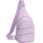 Tuwubi Crossbody Bags for Women, Sling Bag for Men, Small Hiking Backpack Anti Theft Lightweight for Outdoors Travel (M, Violet)