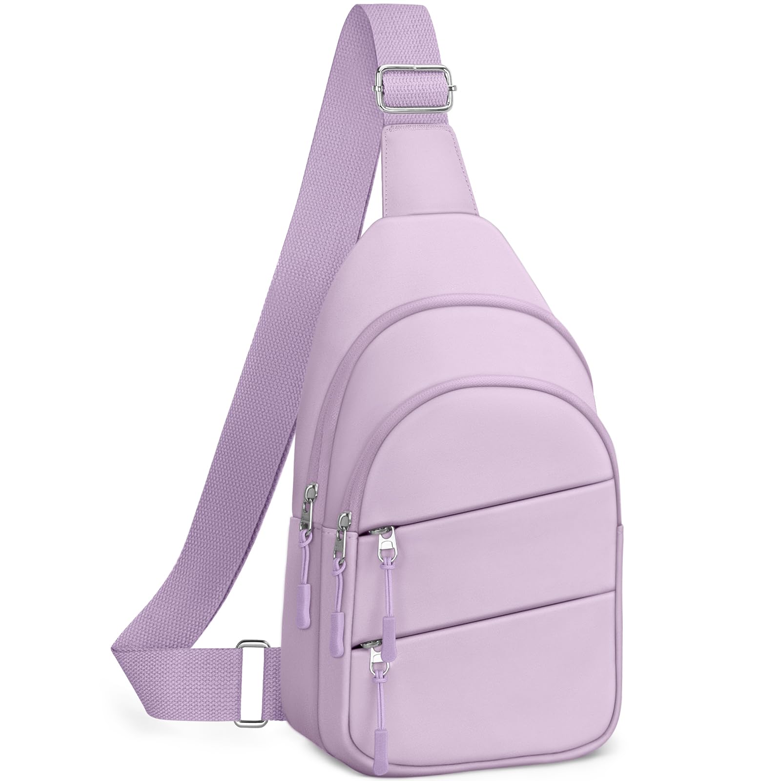 Tuwubi Crossbody Bags for Women, Sling Bag for Men, Small Hiking Backpack Anti Theft Lightweight for Outdoors Travel (M, Violet)