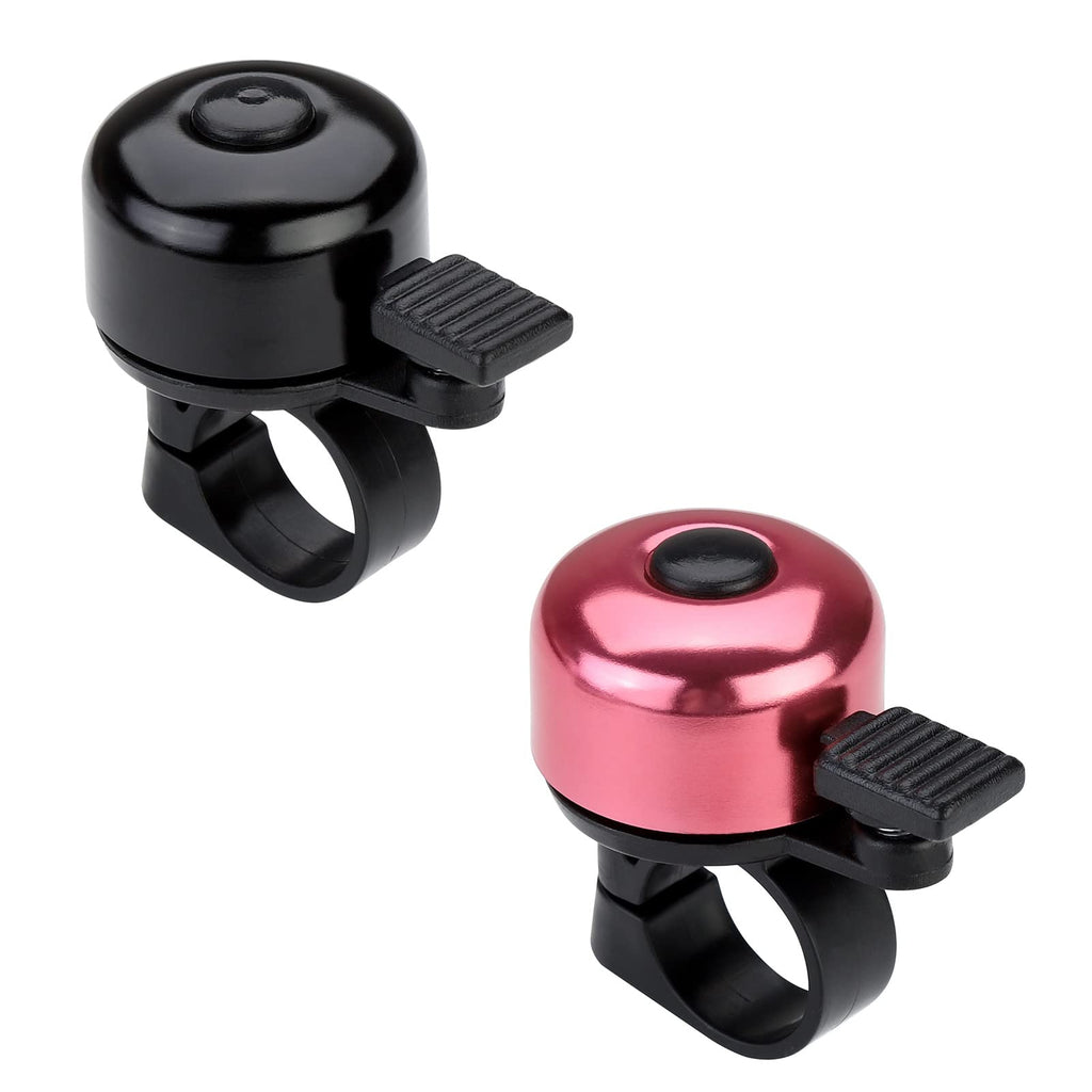 Paliston Bike Bell Bicycle Bell Crisp Sound For Adults Kids Boys Girls Black  Pink