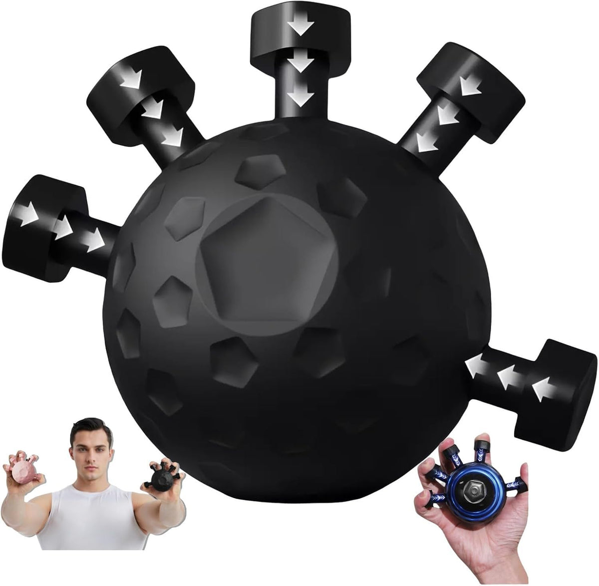 STOFFIER GARTEN Hand Grip Strengthener Ball, Finger & Forearm Exerciser Trainer, Wrist Strengthener for Gym Workout, Stress Reli