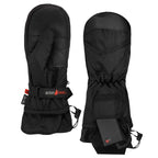 Actionheat Aa Battery Heated Mittens For Men, Women - Softshell Mittens W/Adjustable Gauntlet, Textured Grip Black