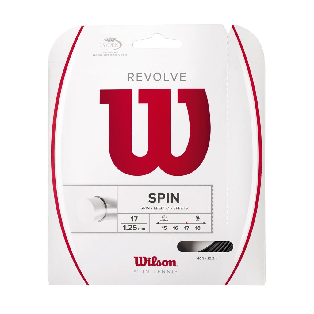 Wilson Revolve 16 Tennis String - 200M Reel, Black